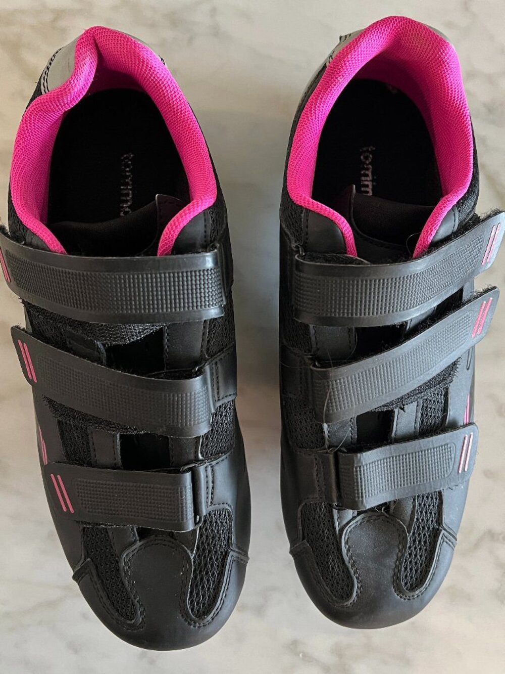 Tommaso Pista 100 Women's Cycling Shoes - Size 8 (Black/Pink) w/ cleats